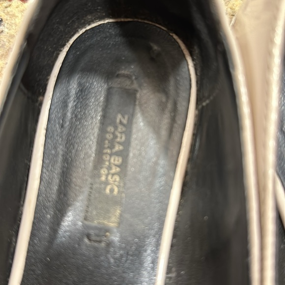 ZARA PATENT FLATS CREAM SIZE 38/8 - Picture 4 of 13